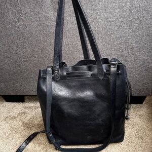 Madewell drawstring transport tote leather